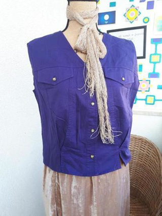 Slika: Vintage ljubičasti prsluk, S/L