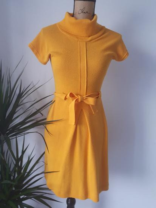 Slika: Žuta vintage haljina, S/M
