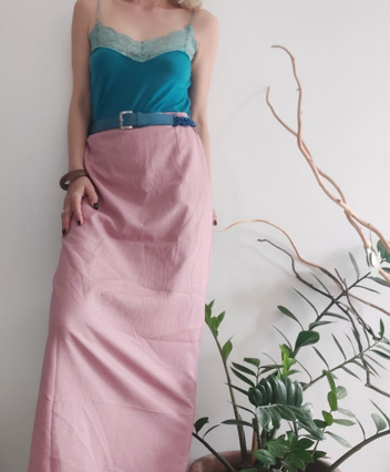 Slika: Vintage maxi roza suknja