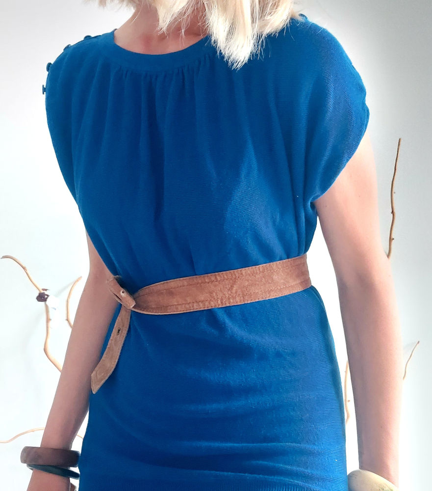 Slika od Vintage plava haljina/tunika