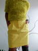 Slika od Žuta suknja visokog struka sa džepovima